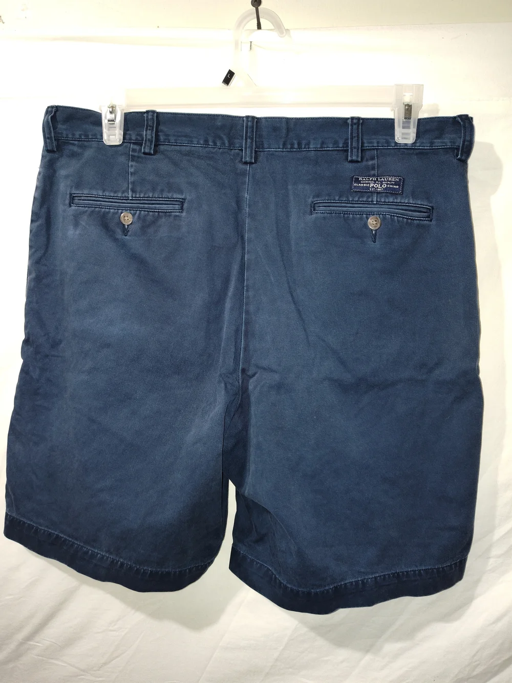 Polo by Ralph Lauren Navy Blue Flat-Front Men's Shorts